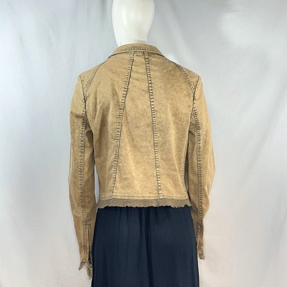 Draped Front Twill Moto Jacket | Free People - Picture 6 of 8